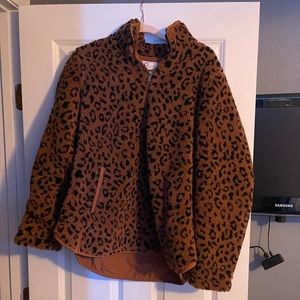 &mpersand avenue cheetah quarter zip